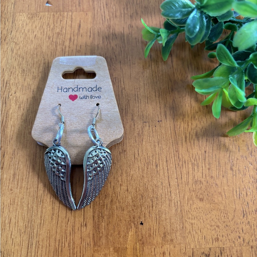 Handmade feather earrings